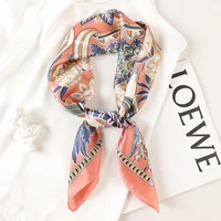 7070cm luxury brand square silk scarf women shawls and wraps fashion bag scarfs hair tie bandanas small square wraps scarves