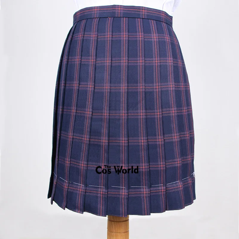 [Фиолетово-красный] женские летние юбки в клетку с высокой талией японском стиле