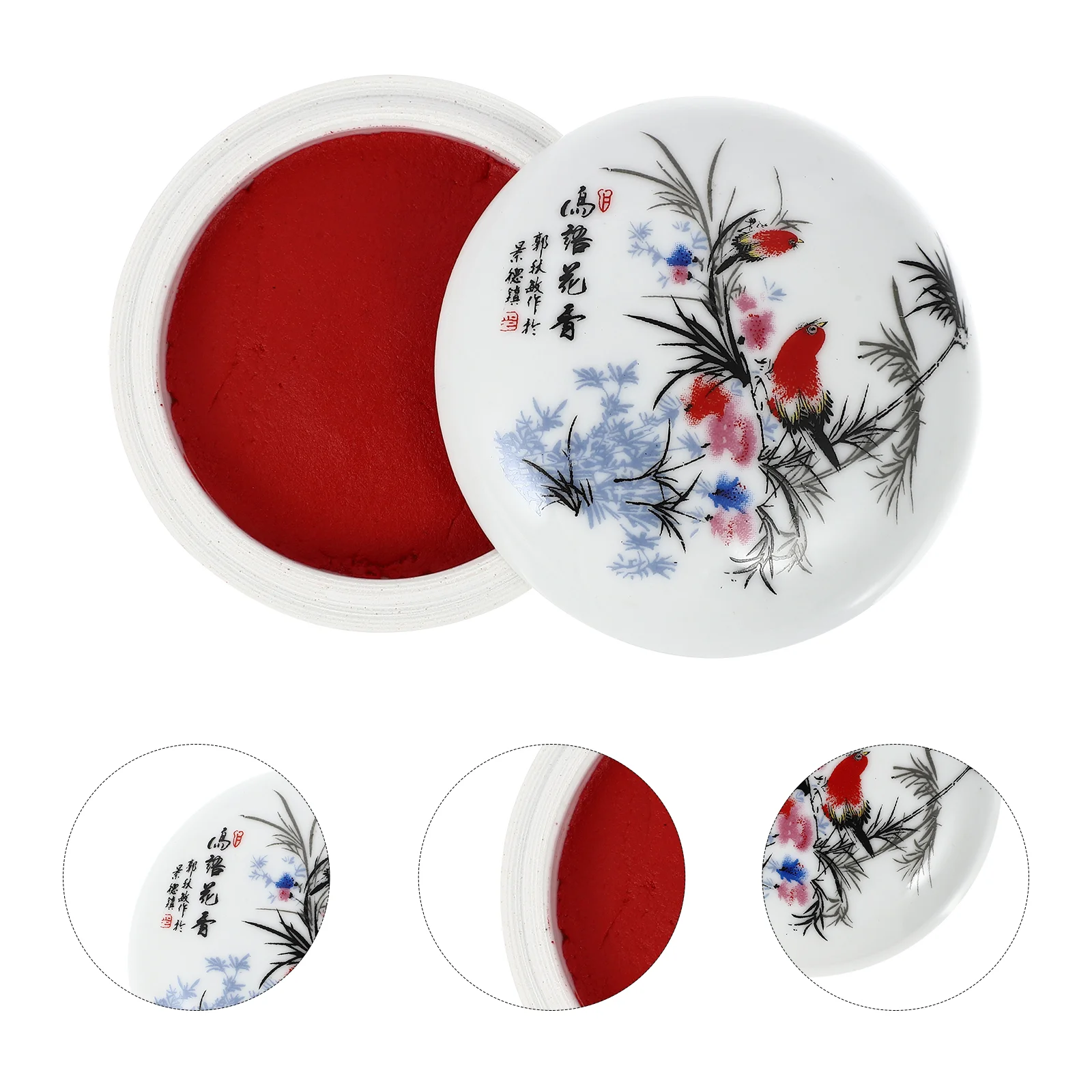 Штемпельная подставка в китайском стиле для каллиграфии с керамической коробкой