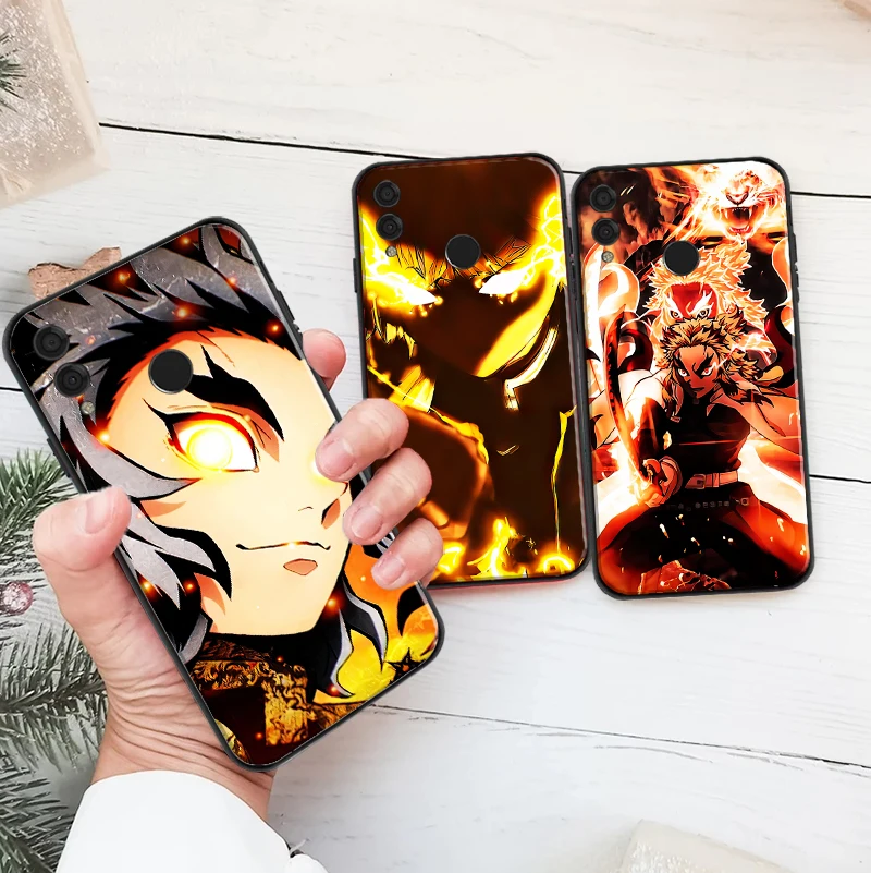 

Japan Anime Demon Slayer Kamado Tanjirou Nezuko Phone Case For Huawei Honor 7X 8X 8C 9 V9 9X 10 V10 10i V20 20i 30 Lite Cover