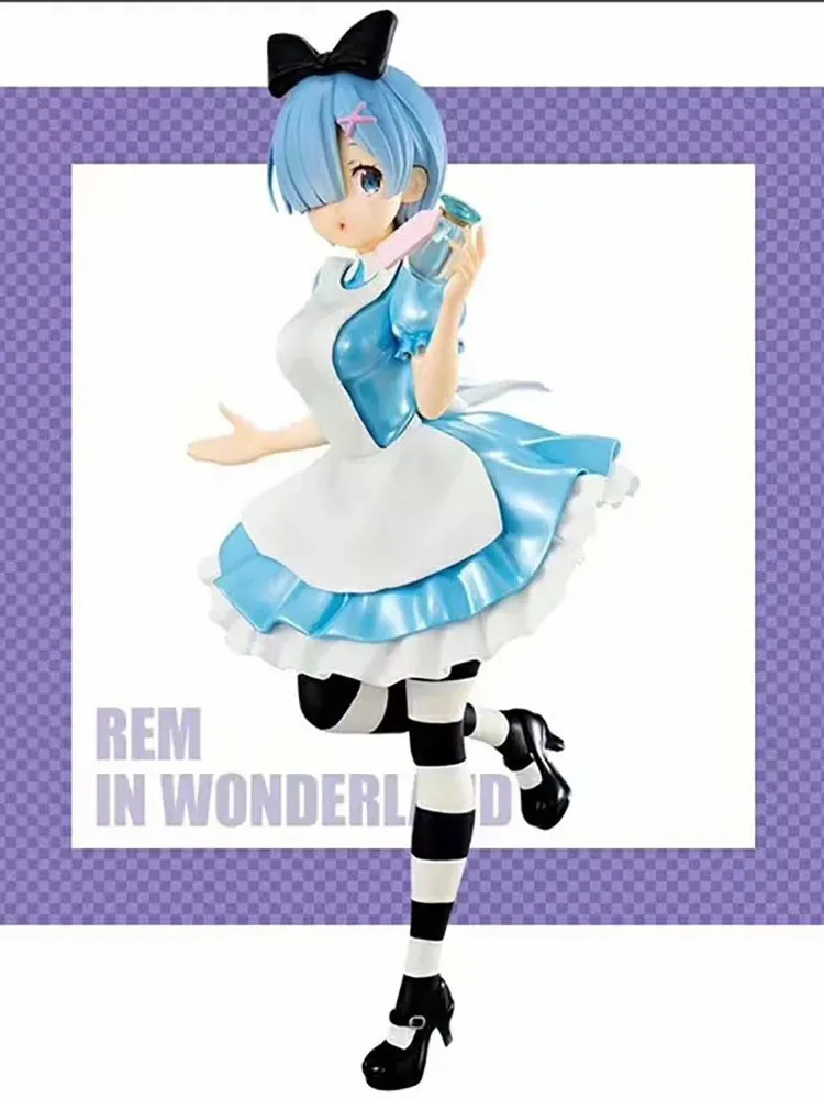 Rem Ram anime Figures movie Alice in Wonderlan Re Life a different world from zero 21cm Action figure Model Doll Gift | Игрушки и хобби