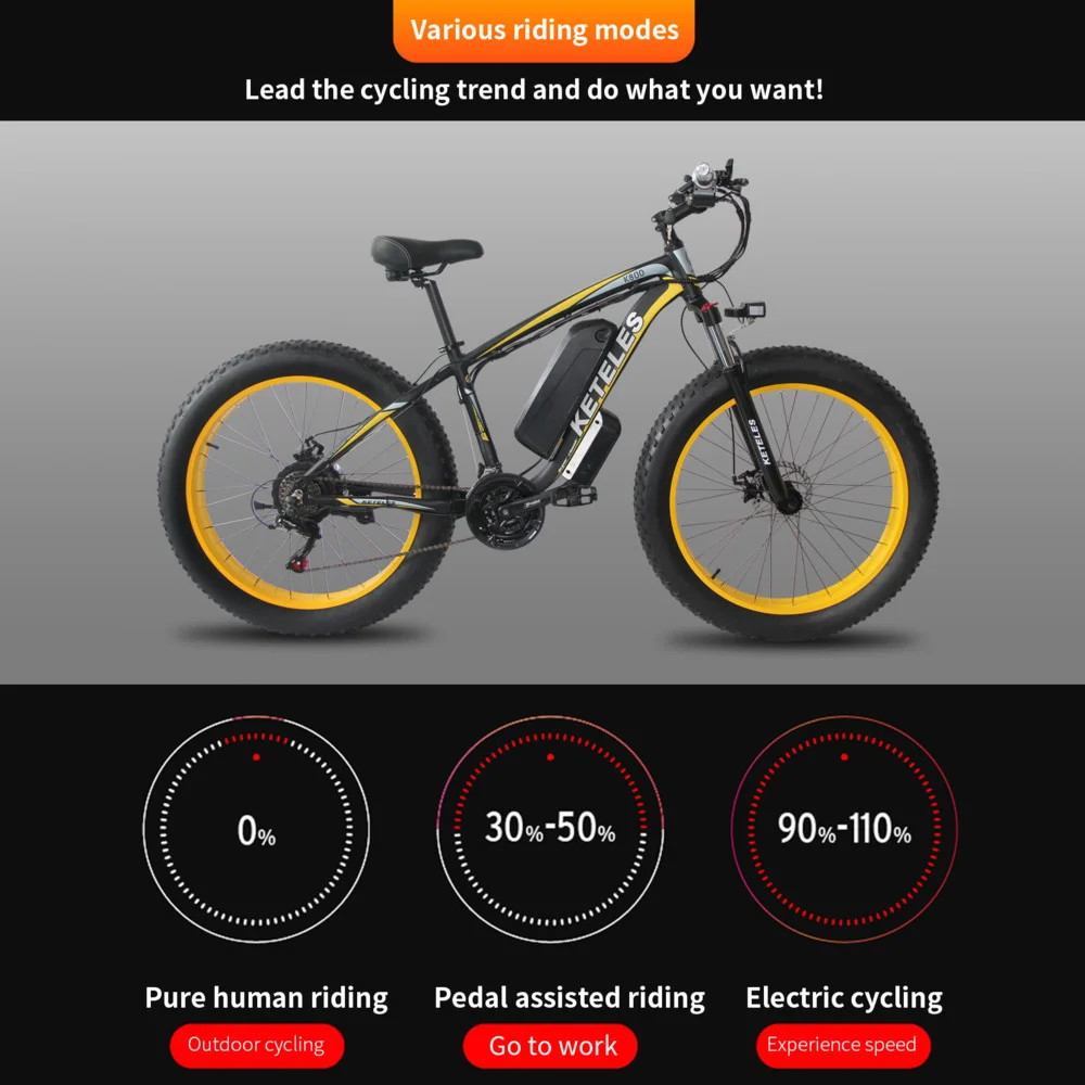 Складной электровелосипед Shimano 21 дюйм 48 В 1000 Вт 18 Ач | Спорт и развлечения