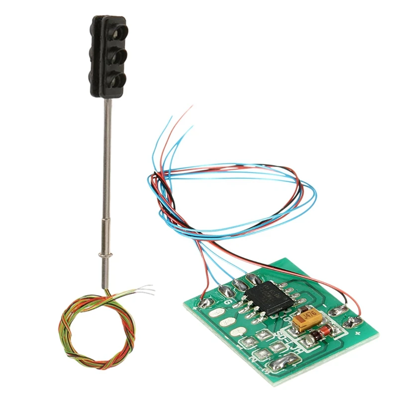 3 цвета светофорный светильник с сигналами Хо ОО Масштаб Модель 6Led для Diy песочный