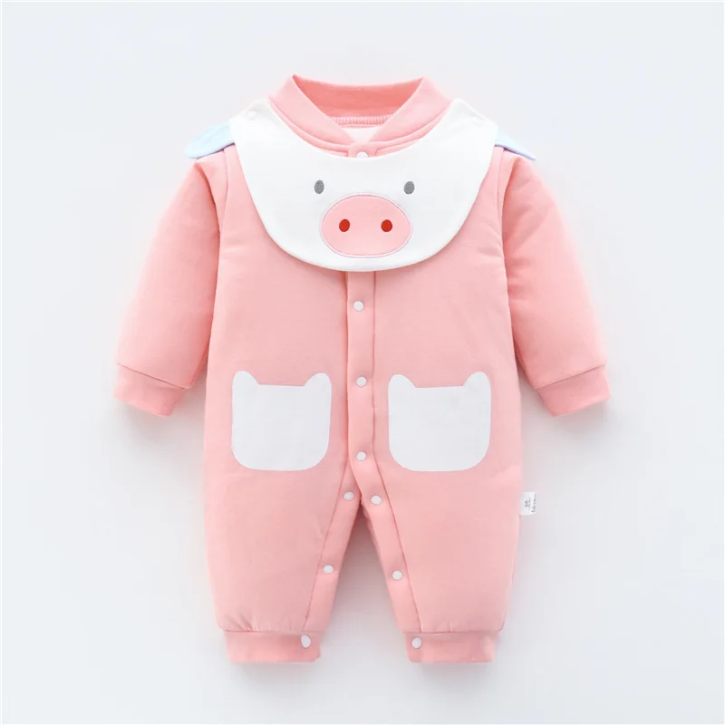 

Baby winter one piece clothes clip cotton thick autumn winter warm newborn clothes ha Yi climb clothes pure cotton baby winter w