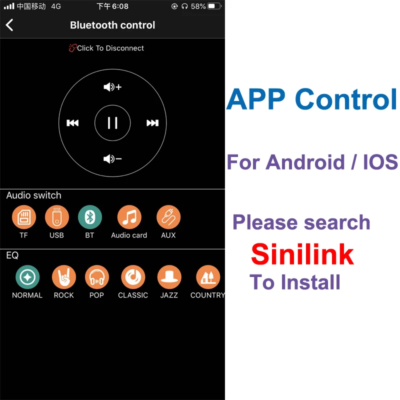 

50W+50W Bluetooth 5.0 Audio Power Amplifier Digital TPA3116 Class D HiFi Stereo TPA3116D2 USB Sound Card App AMP 10W~200W