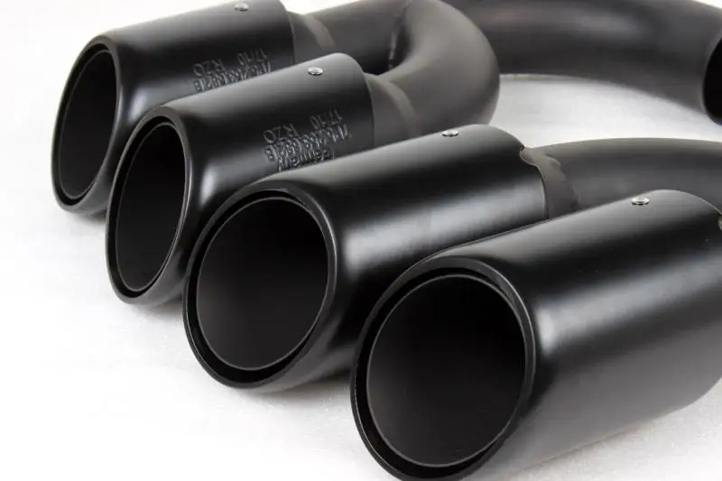 Глянцевый черный Хвост Глушитель для выхлопной трубы Porsche Cayenne V6 V8 2011 2012 2013 2014 год