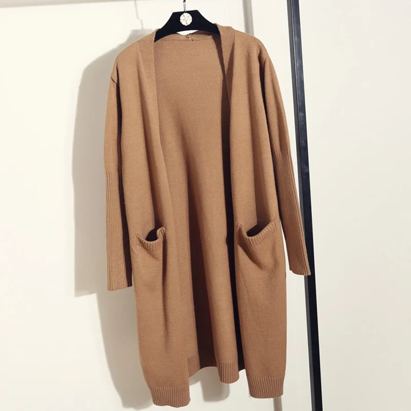 Женский кашемировый кардиган Scoorbee повседневный однотонный вязаный с длинным