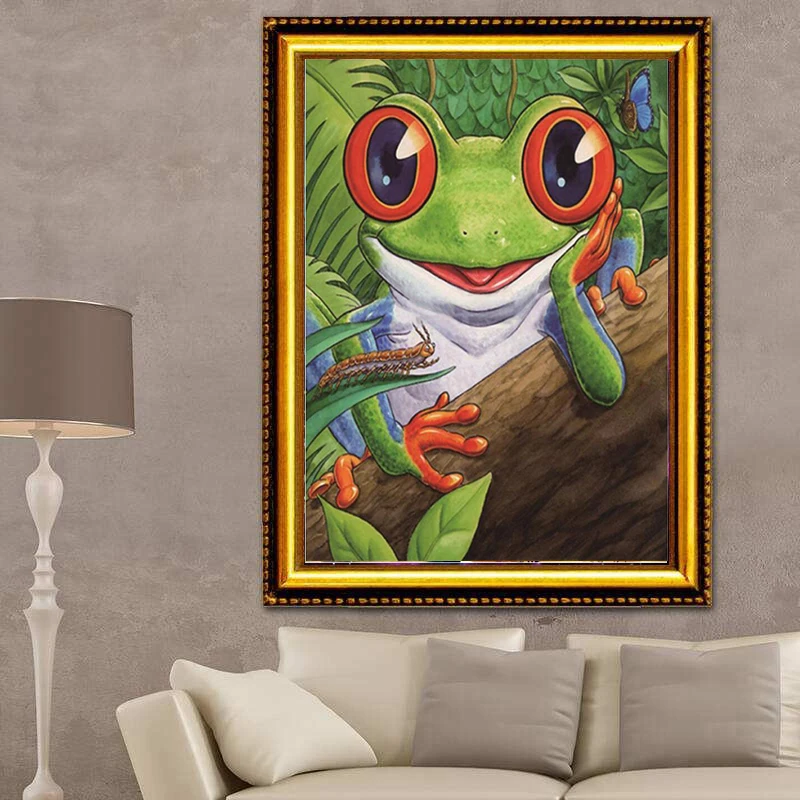 Алмазная 5D картина сделай сам полноразмерная/круглая вышивка с большими глазами