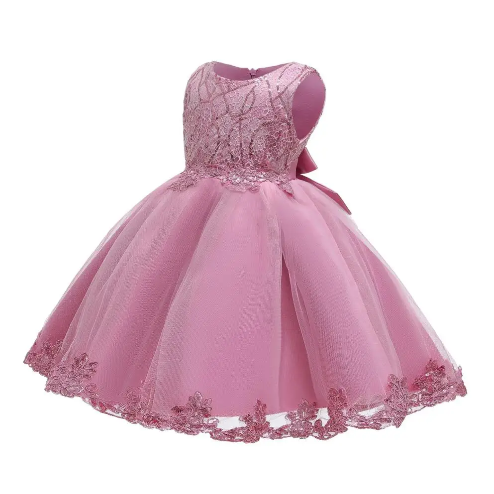 

1st year birthday party infant Baby Girl Dress Lace Beading Baptism Dresses New Year Clothes For Newborns