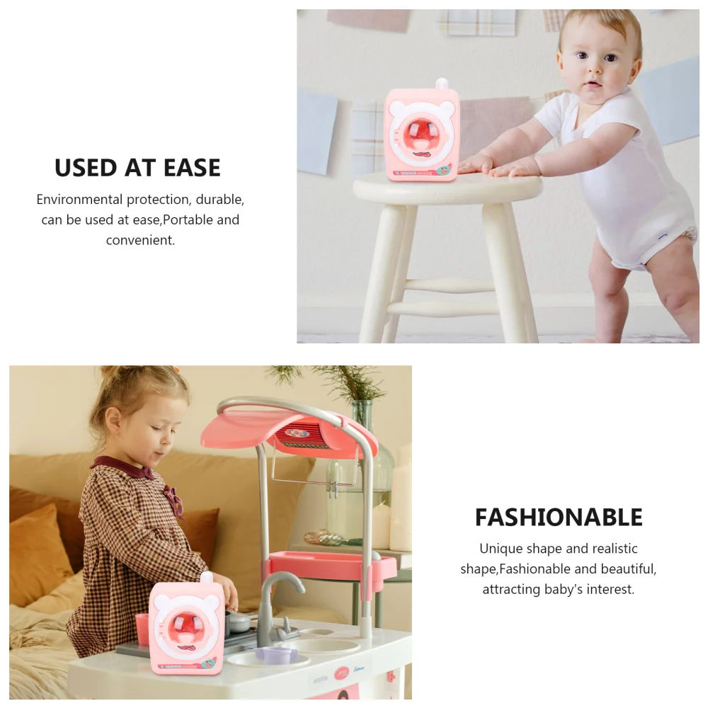 

2pcs Adorable Baby Roller Washing Machine Simulation Automatic Wind Washer
