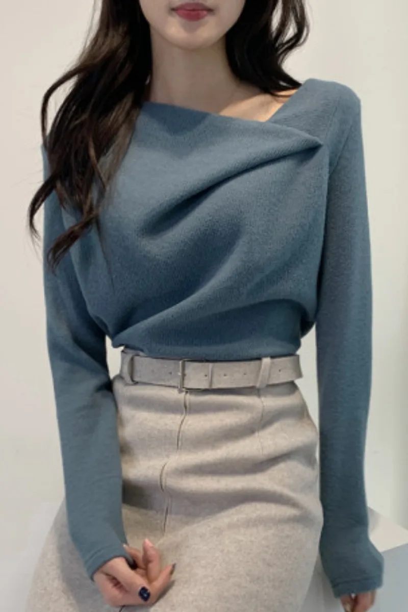 

Autumn new korean long-sleeved sweater women's foreign style slim slim knitted bottoming shirt fashion versatile top