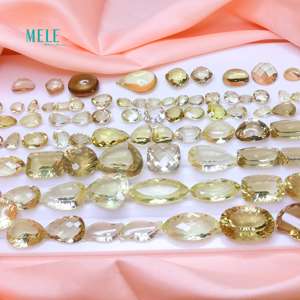 Натуральный цитрин кристалл от 1ct до 20ct голый камень низкая цена зазор Случайная