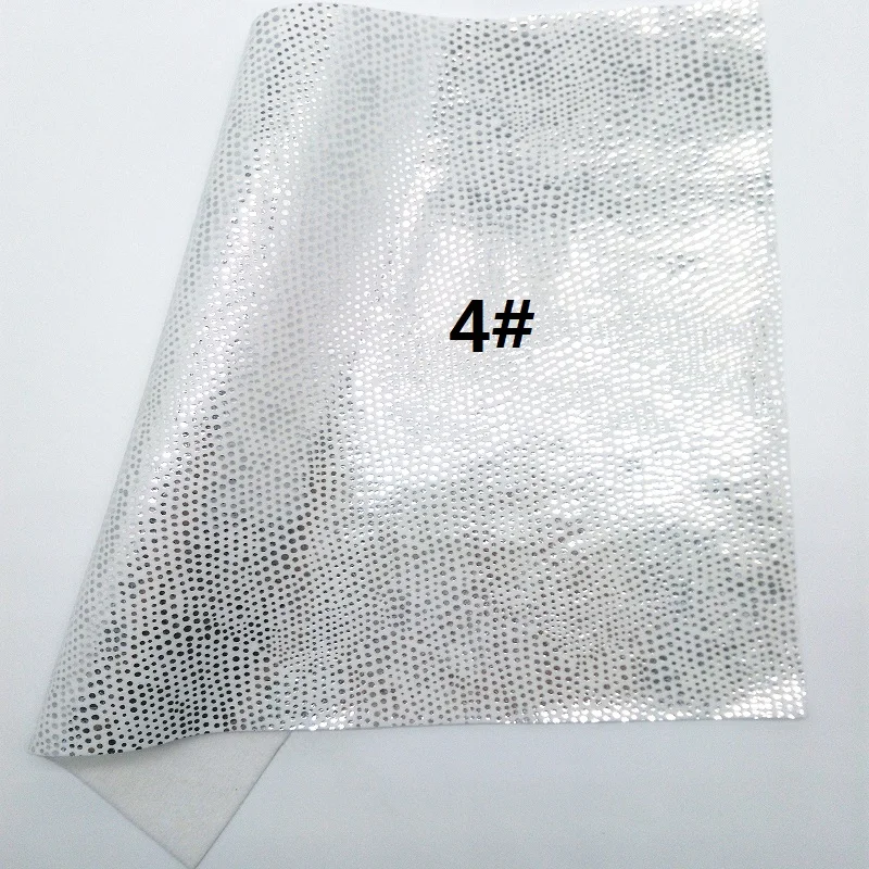 Белый толстый Блестящий холщовый лист, " x 11" блестящий лист, Леопардовый лист из искусственной кожи для волос бант и серьги ткань XM049 - Цвет: 4