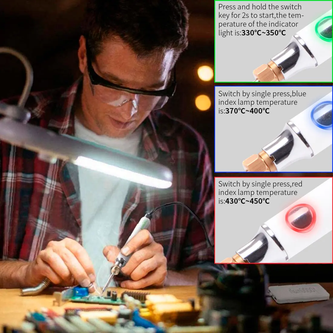 

Soldering iroUSB Charging 5V 8W Adjustable Temperature Electric Soldering Iron Kit with Soldering Stand Soldering