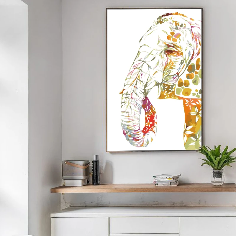 Diy paint by numbers picture drawing versus Toolkit draw color animal Creative art living room Decorative hanging painting | Дом и сад