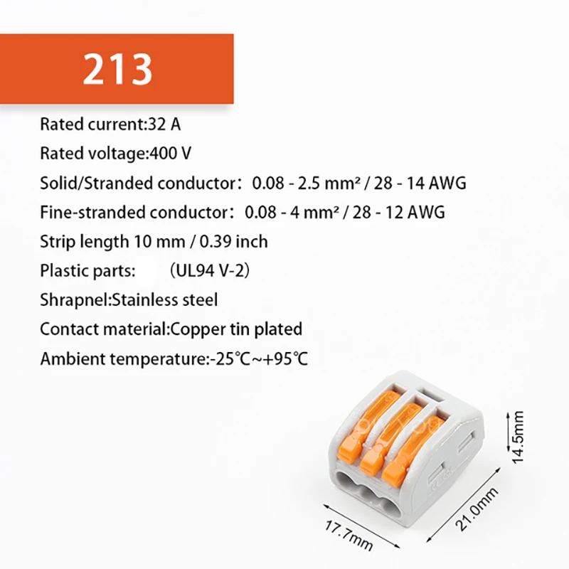

30/50/100pcs Universal Cable wire Connectors 222 TYPE Fast Home Compact wire Connection push in Wiring Terminal Block 2-8 Pin