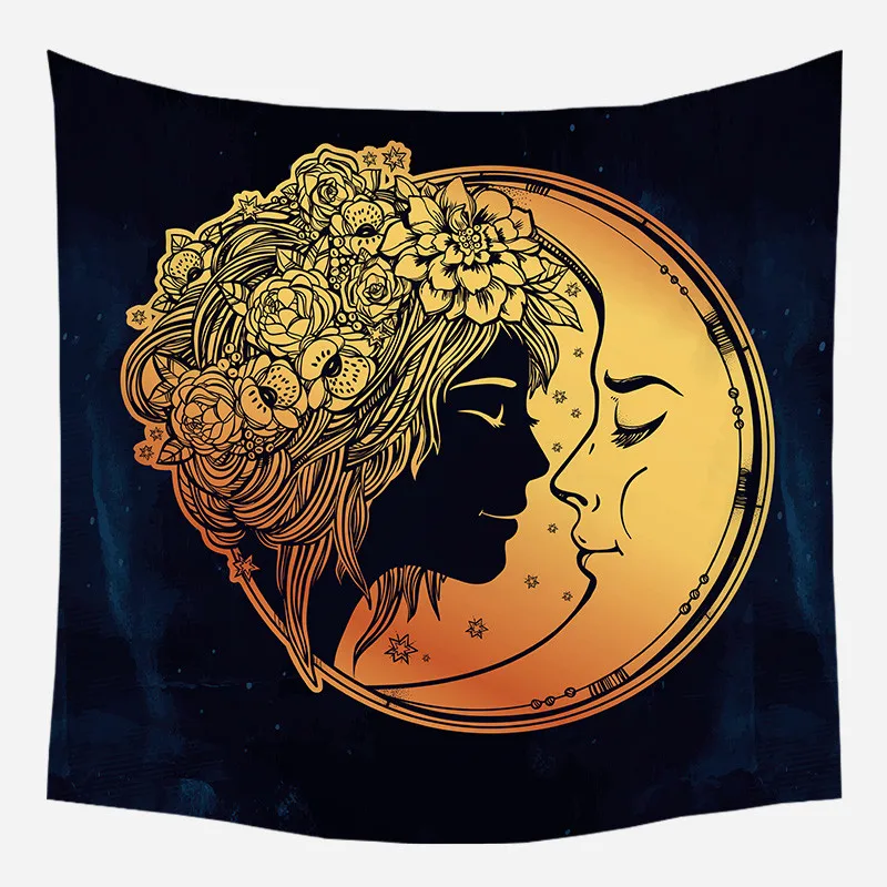 

Fuwatacchi Wall Hanging Tapestry Sun Witchcraft Hippie Tapestries Fabric Blanket Multifunctional Travel Beach Towel Home Decor