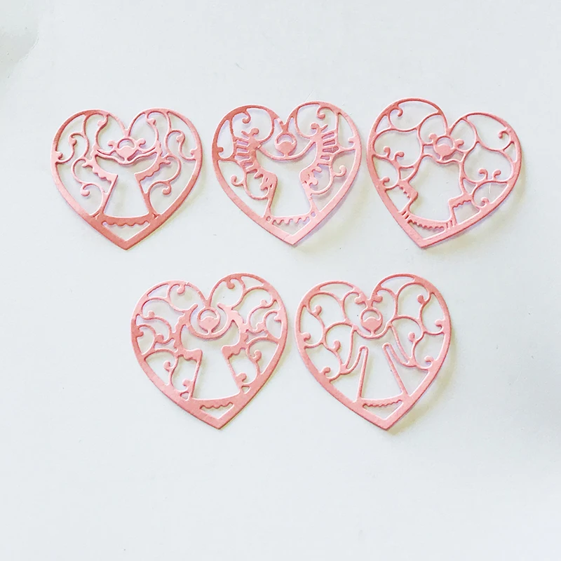 5 шт./металлические резные штампы высечки новый дизайн сердца ангела скрапбукинг