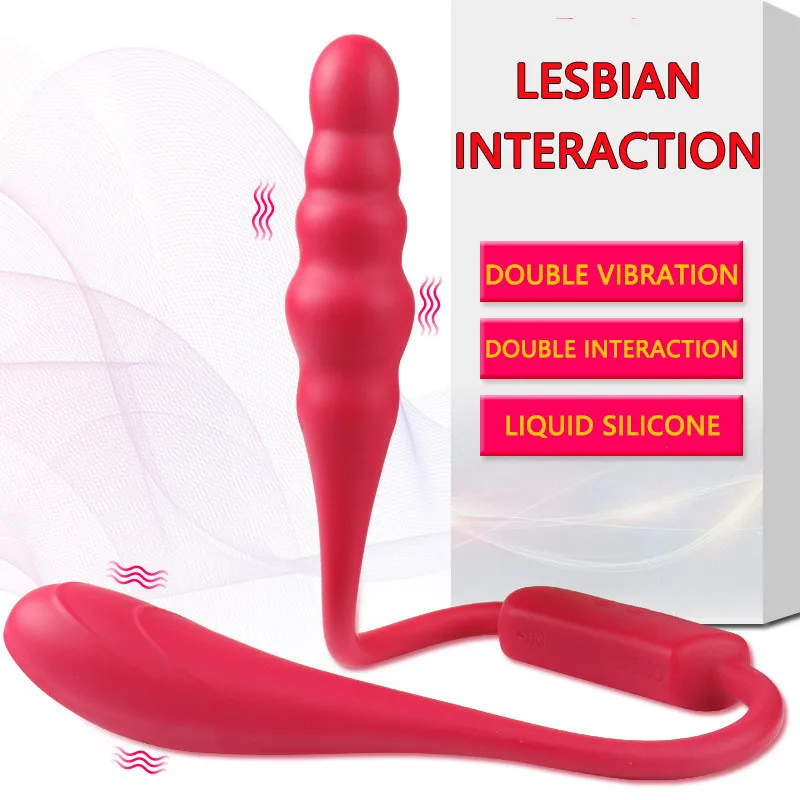 Новинка Супер длинная Анальная пробка с двойным проникновением вибратор мягкие