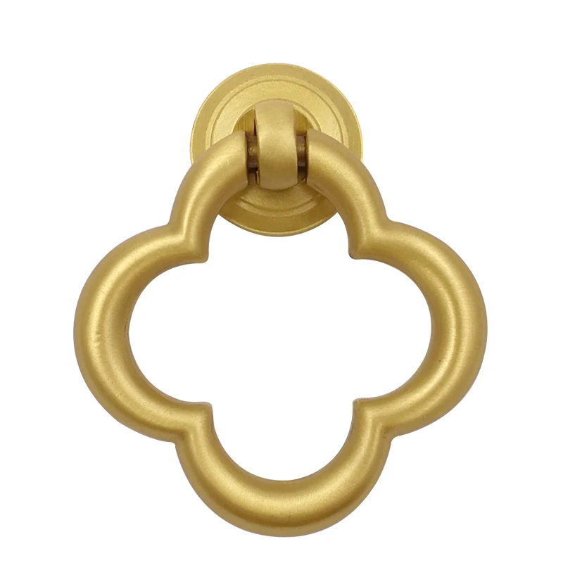 

Four-leaf shape /Brass knob Cabinet Door Knobs and Handles Furnitures Cupboard Wardrobe Drawer Pull Handles with screw