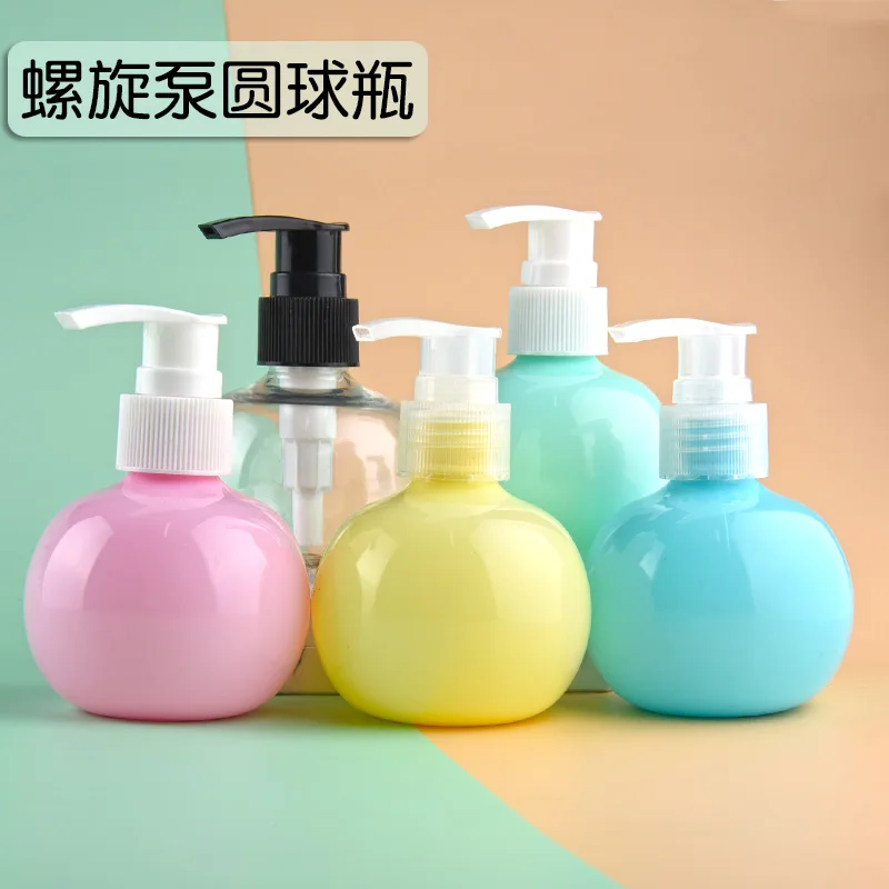 30pcs pink green blue white clear yellow 120ml spiral pump electroplating emulsion ball e liquid bottle Travel Portable cosmetic