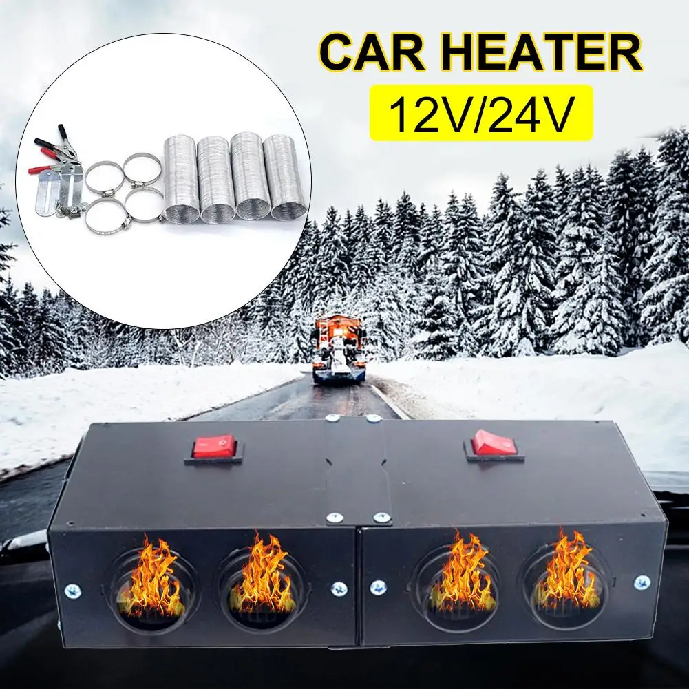 12/24V 800W четыре отверстия быстрый нагрев автомобиль грузовик вентиляторный