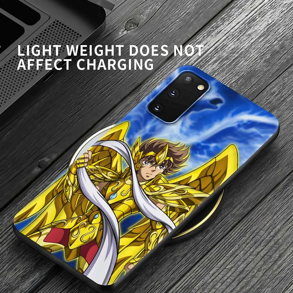 

Anime Saint Seiya Card Case For Samsung Galaxy S20 FE S21 S10 S9 S8 Plus Note 20 Ultra 8 9 10 Lite Black Soft Phone Fundas