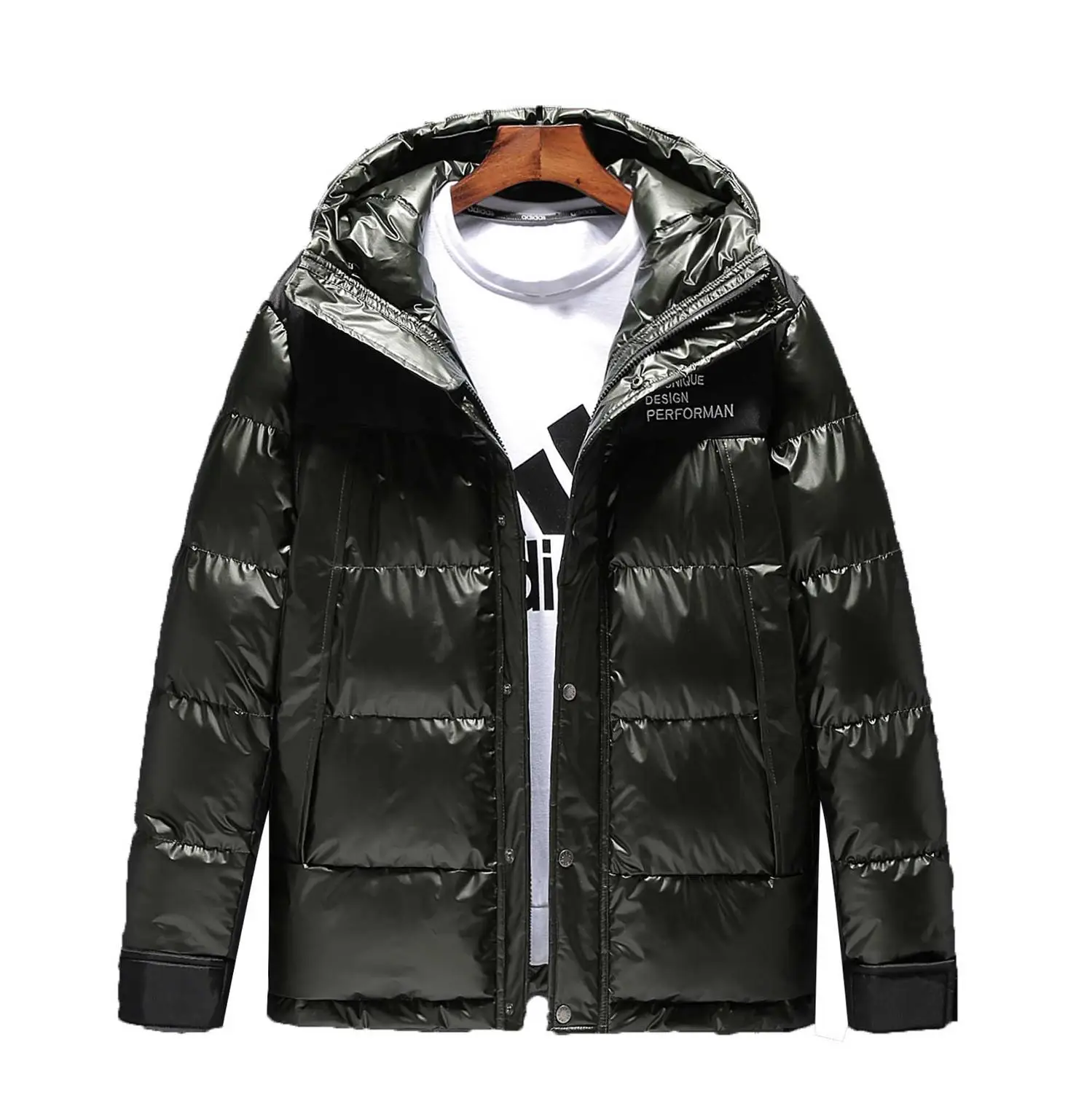 

Мужской Хлопковый пуховик в европейском и американском стиле, с капюшоном