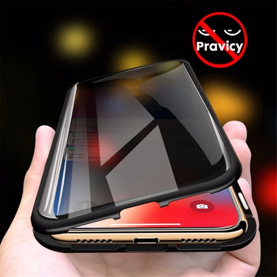 360 магнитный адсорбционный чехол для iPhone XS MAX XR X 7 8 6 6s Plus Передняя Задняя крышка из закаленного стекла полный защитный чехол на для айфон XS MAX X 8 Plus 7 6 6s плюс XR