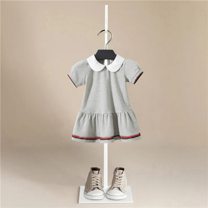 Baby Girl Dress Summer Cotton Pullover Toddler Kid Short Sleeve Clothes Sport Blouse Tennis Dresses 1-5 Years | Детская одежда и