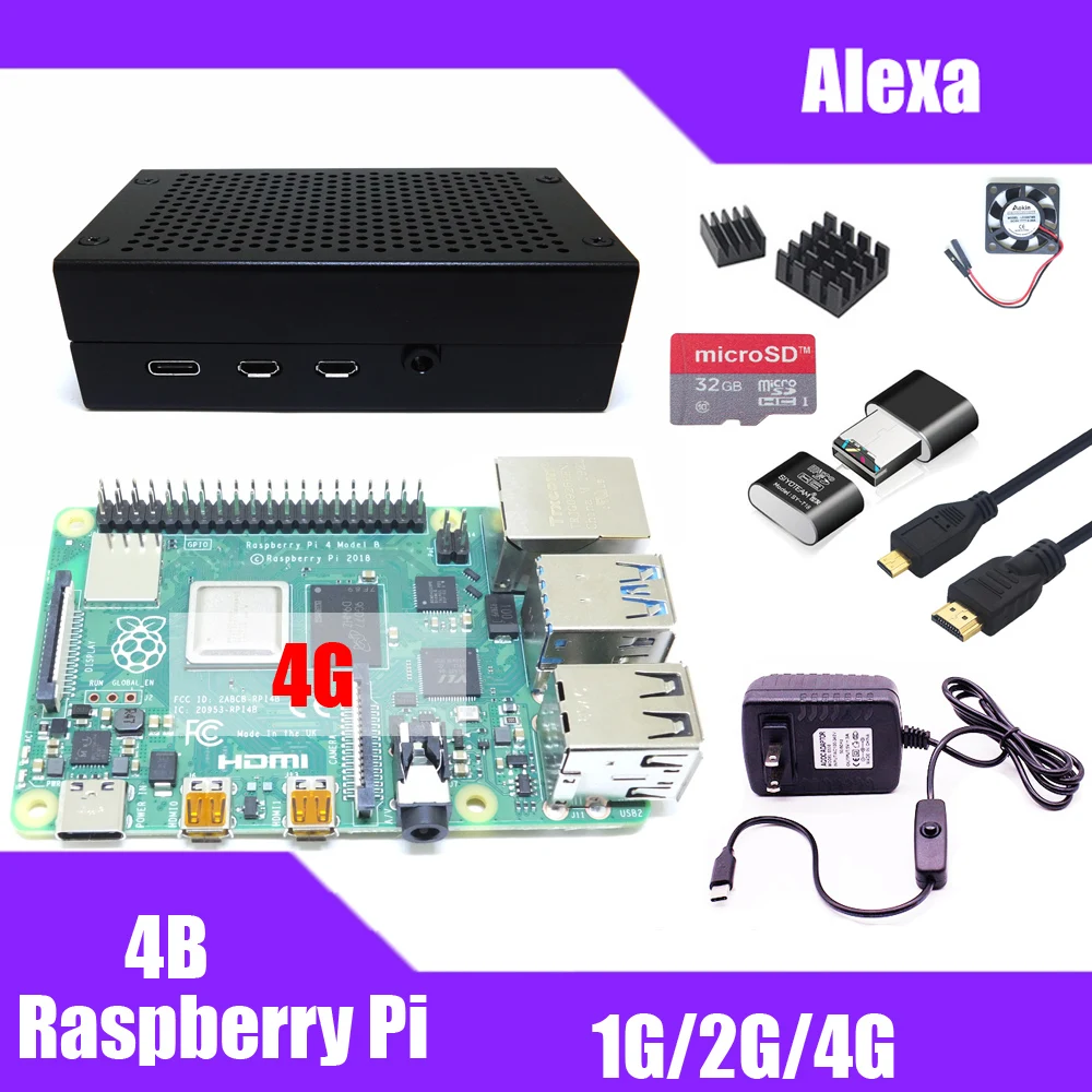 2019 новый оригинальный Raspberry Pi 4 Model B BCM2711 четырехъядерный процессор 1 5 ГГц ГБ/2 ГБ/4