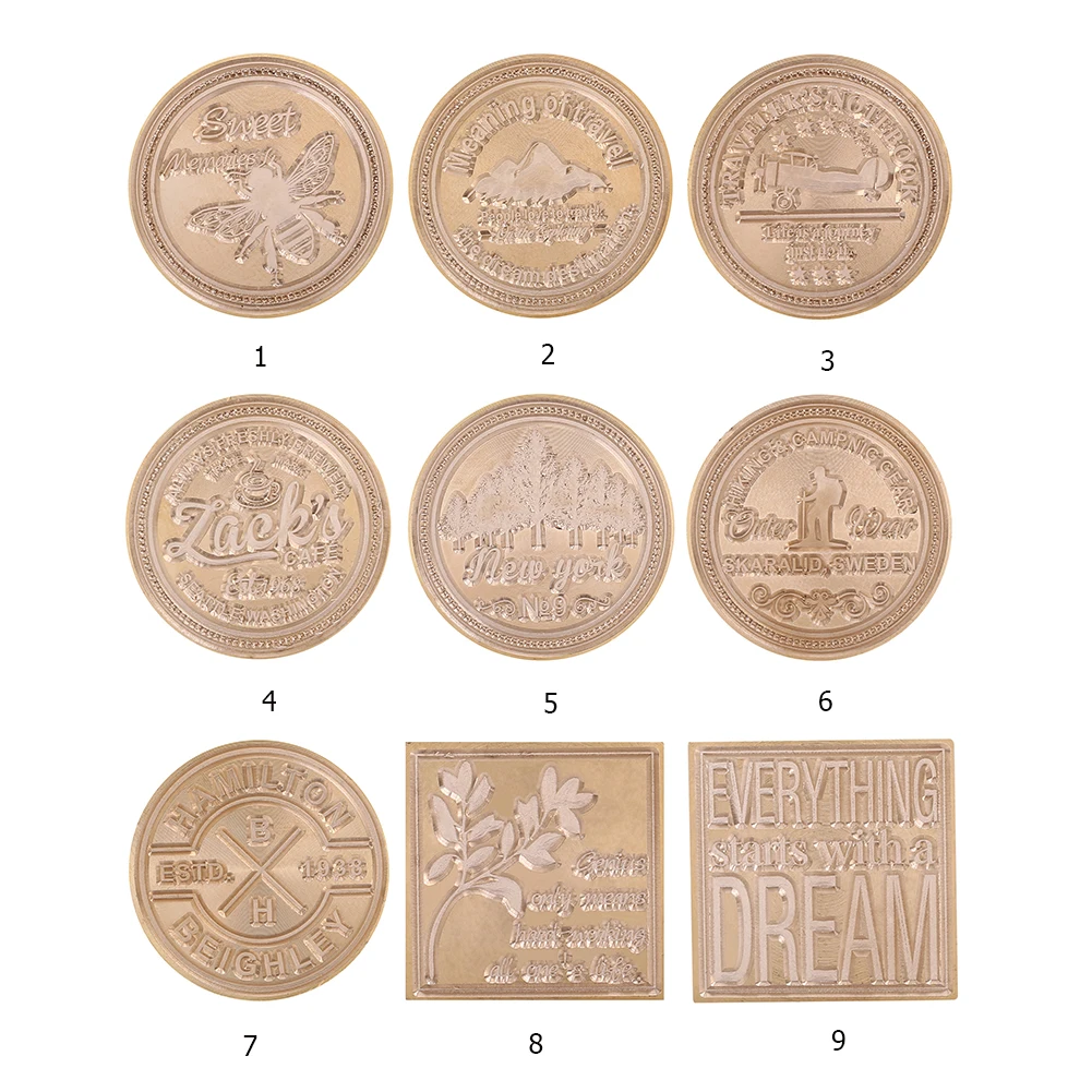 

Искусственное восковое уплотнение в стиле ретро, сменная Медная головка, декоративное уплотнение для хобби, декоративное искусственное ук...