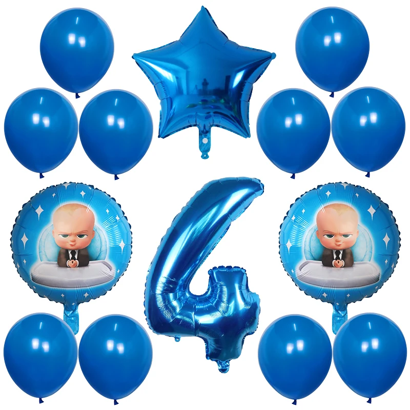 14 шт. с изображениями мультипликационных персонажей Boss Baby шар 30 дюймов номер