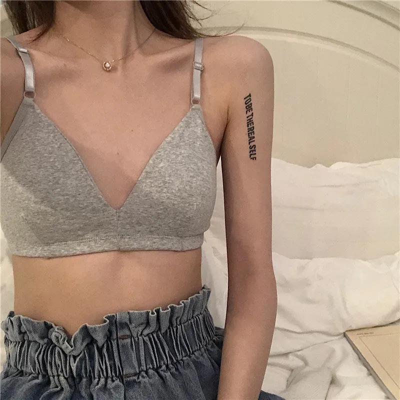 Бюстгальтер Тонкий без косточек с треугольными чашками для девушек топ труба