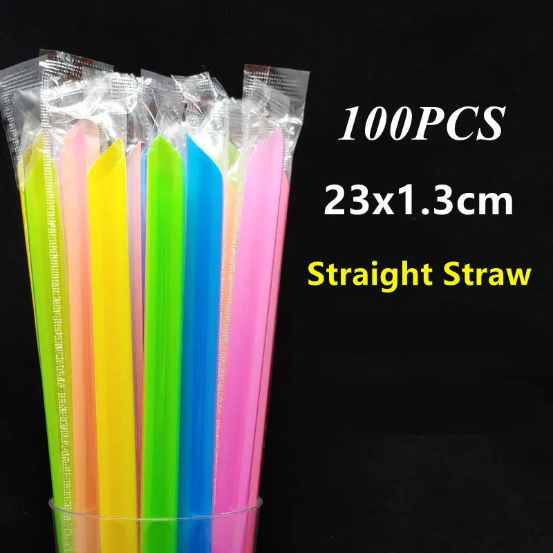 

Extra Wide 1.3cm Colorful Bubble Tea Milk Drinking Straws Disposable Big Wide Straw Boba Tea Smoothie Straw Bar Party Supplies