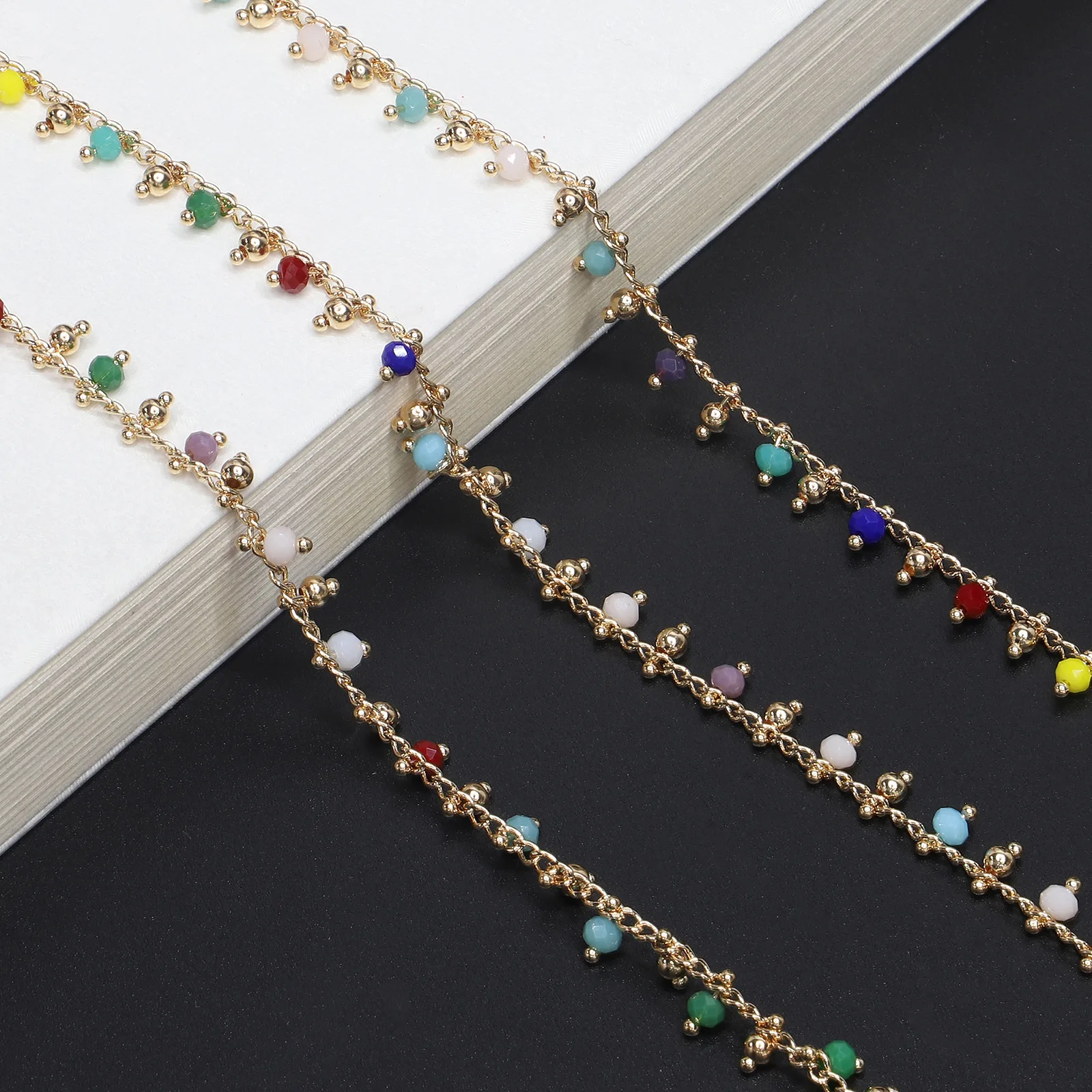 

Fashion Crystal Glasses Neck Strap Chain Acrylic Color Beads Eyeglasses Necklace Metal Sunglasses Cord Lanyard Mask Lanyard