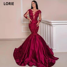 Lorie vestido de noite estilo sereia, modelo 2020, vintage, com rendas, gola pura, (2)