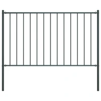 fence panel with posts powder coated steel 5 6x2 5 anthracite