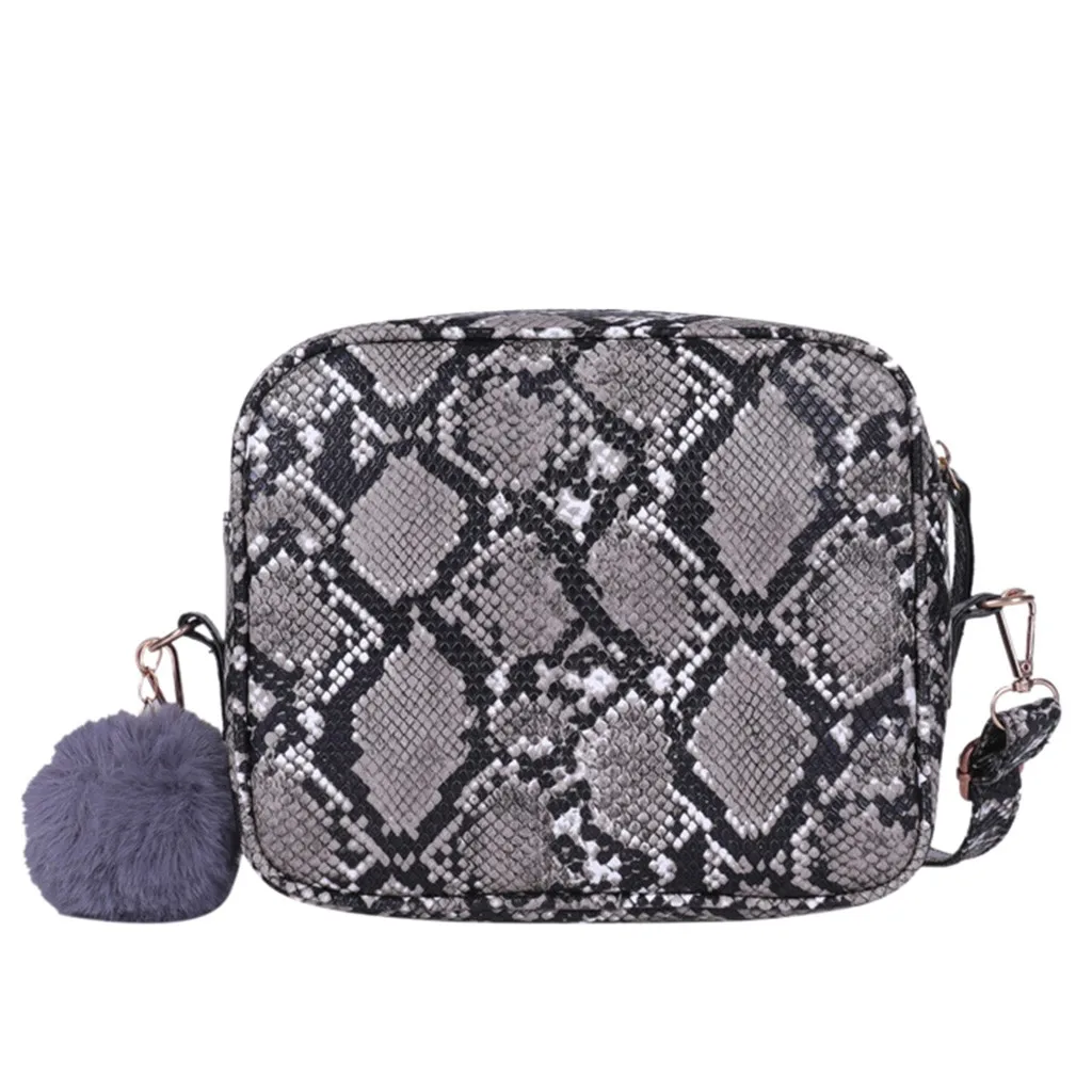 Винтажные сумки через плечо со змеиным принтом для женщин дизайнерские дамские