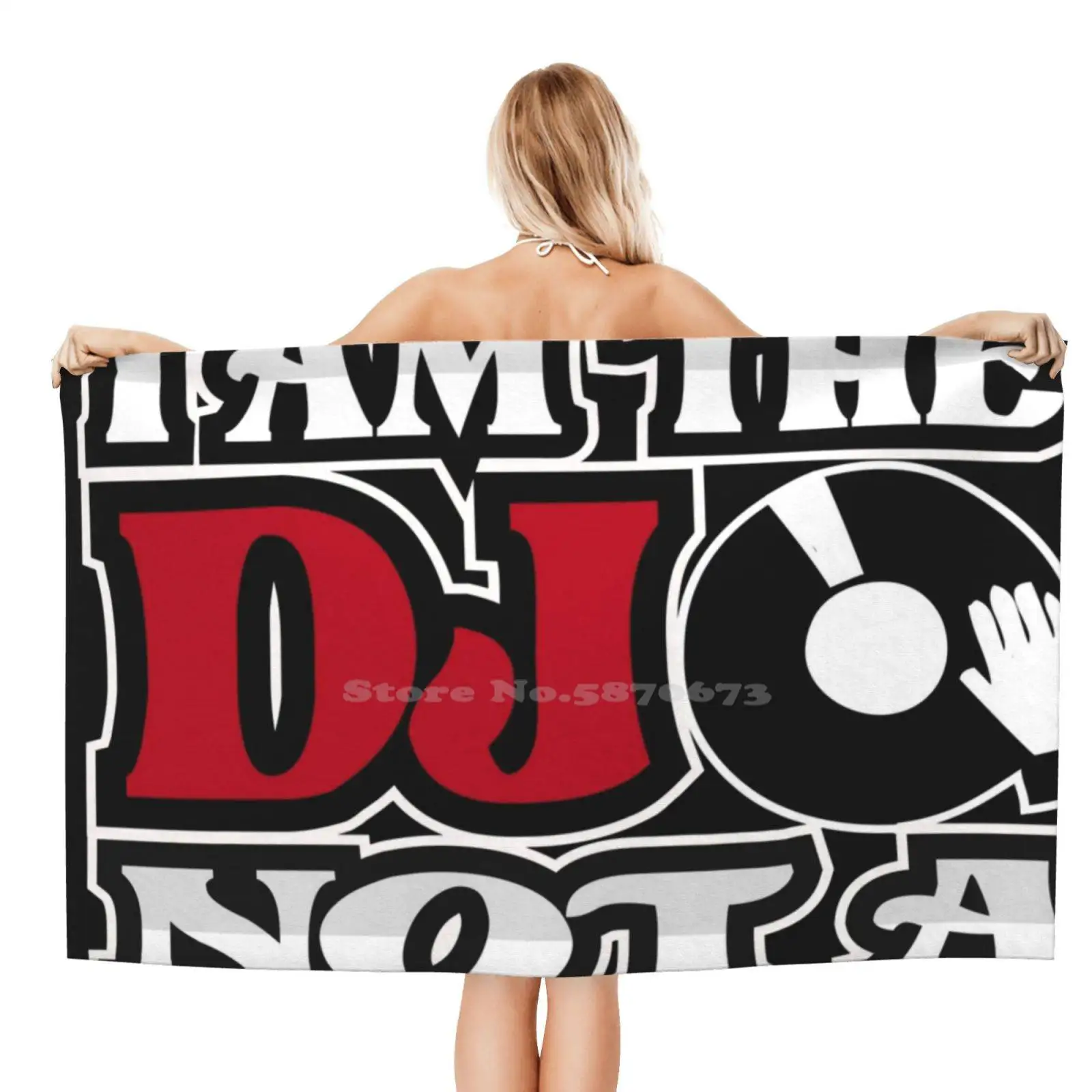 Я не Jukebox Dj с рисунком тряпочка для ди-Джея Rave Dance Deejay Disco Dubstep Tech Music Im |
