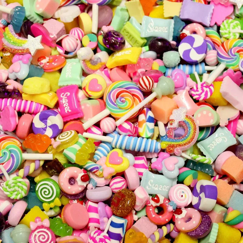 

10pcs Cute Mini Candy Donut Bread Dollhouse Miniature Cake Home Craft Decor