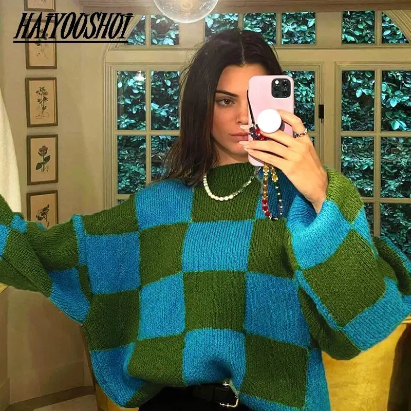 

Women Knitted Sweater Fashion Oversized Pullovers Ladies Winter Loose Sweater Korean College Style Women Jumper