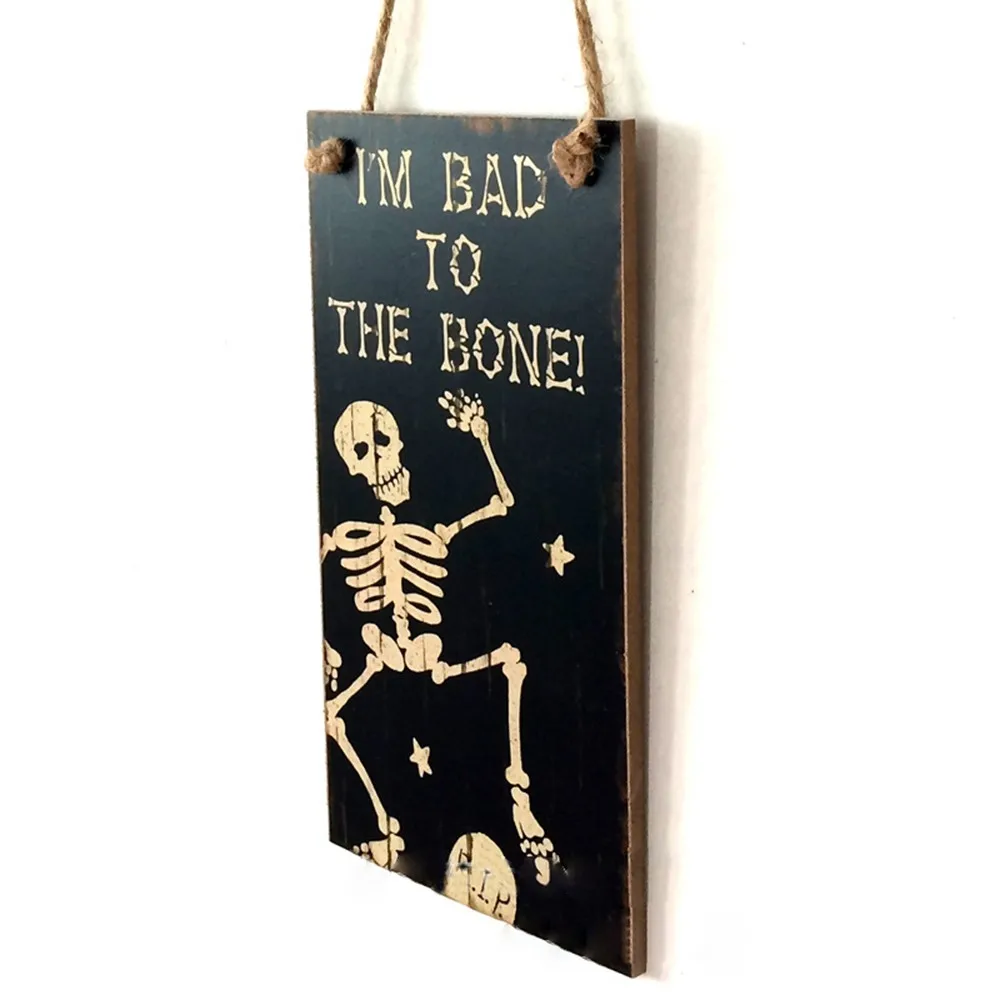 Хэллоуин деревянные ремесла украшения Висячие доски деревянный призрак