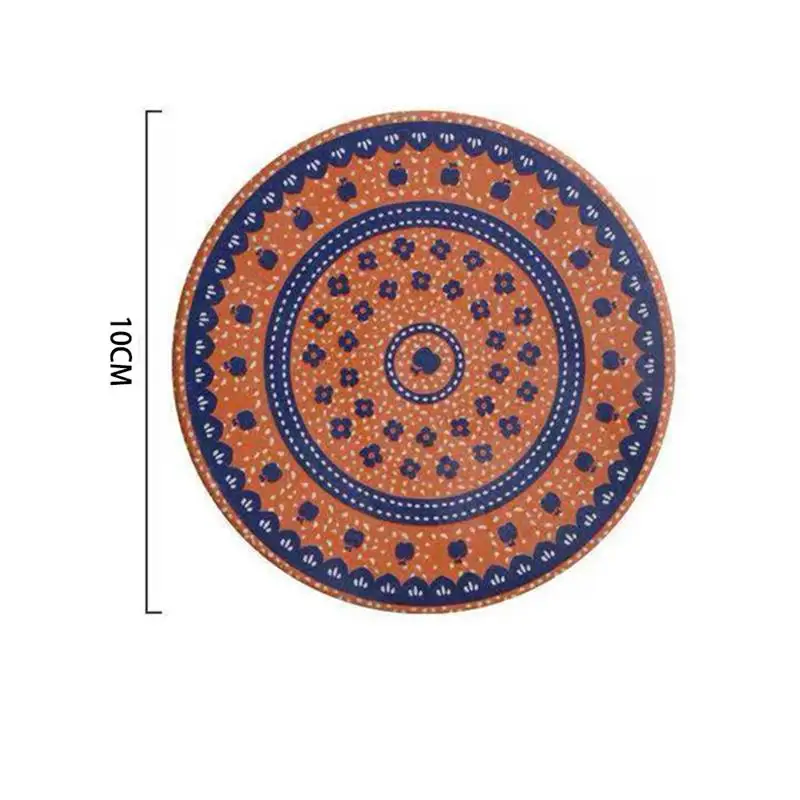 

Natural Diatom Mud Coaster Coffee Mug Non-Slip Round Placemat Water Absorbs Cutlery Insulation Anti-Scalding Coaster Table Decor