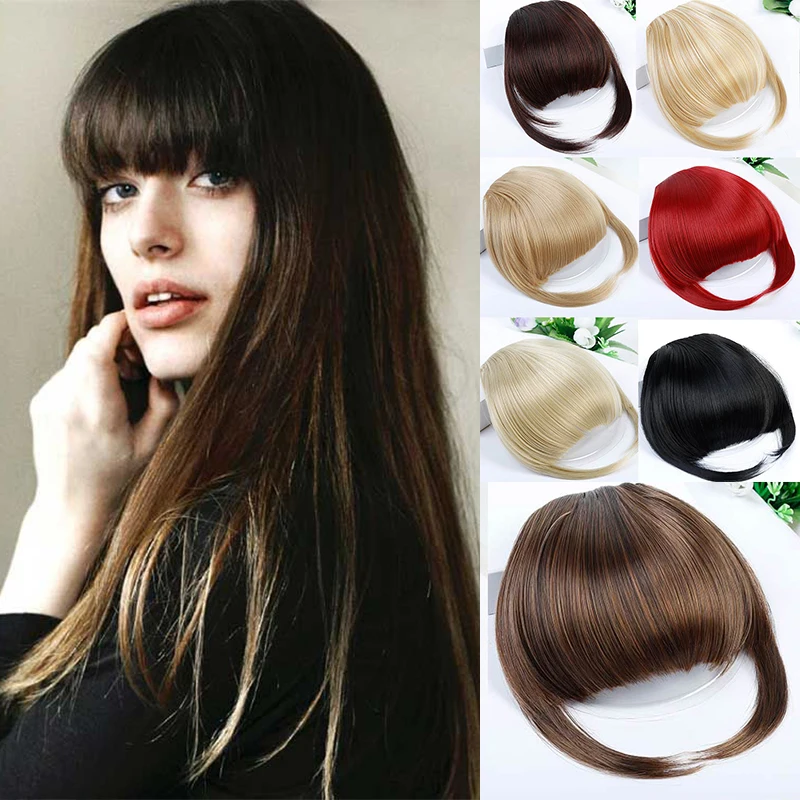 MUMUPI тупые челки Клип короткая челка прямые волосы для наращивания синтетические