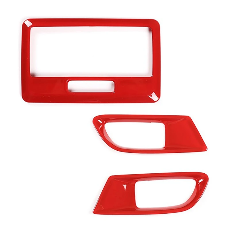

For Subaru BRZ Toyota 86 2012-2020 Car Inner Door Handle Cover Front Reading Lamp Trim Decorative Frame Accessories, Red