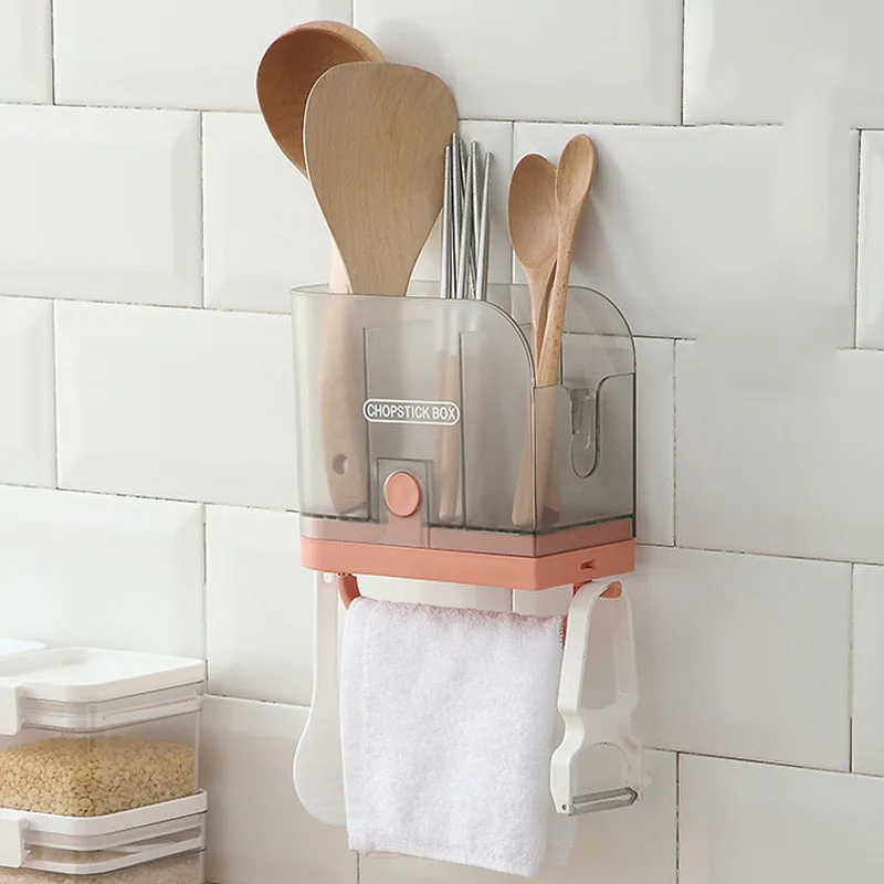 Настенные палочки для еды тюбик держатель губки мыла корзина хранения кухонные