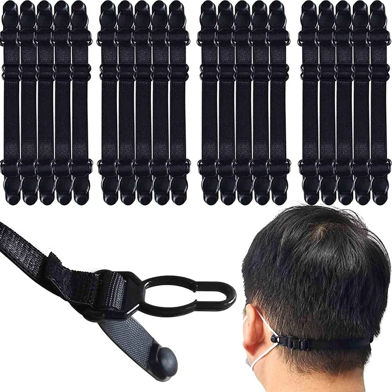 

20PCS Adjustable Face Mask Extender Strap Hook Mask Holder Mask Buckle Ear Protective Mask Lanyard