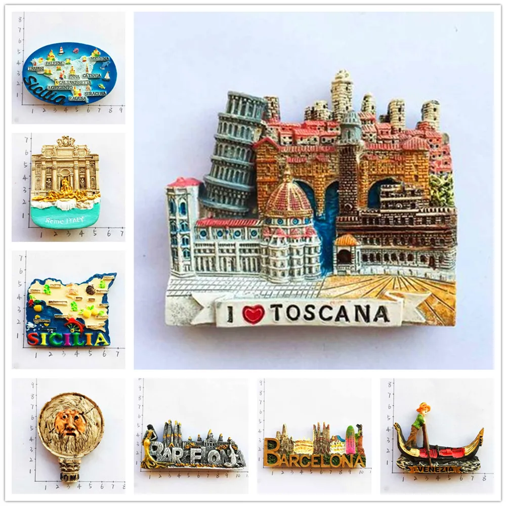 

United States scenery Austria Spain Fridge Magnets Tourism Souvenir Refrigerator Magnetic Sticker Collection Handicraft Gift