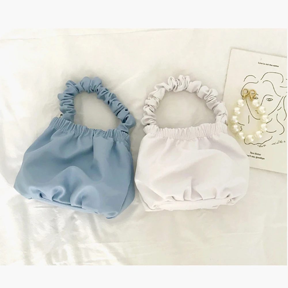 

Handbag Cloud bag handbag for women fold pearl handbags shoulder bags PU Baguette bag women cloud Pearl Decorate Shoulder Bag